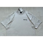 Balenciaga...fuzzy BB small letter print round neck short sleeves