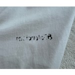 Balenciaga...fuzzy BB small letter print round neck short sleeves