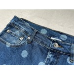 Burberry...New full-print polka-dot denim suit trousers