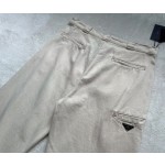 Prada…new denim workwear triangle trousers