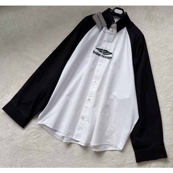 Balenciaga…oversized paneled shirt