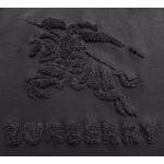 Burberry...Big Horse Towel Embroidered All Black Round Neck Short Sleeves