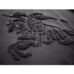 Burberry...Big Horse Towel Embroidered All Black Round Neck Short Sleeves