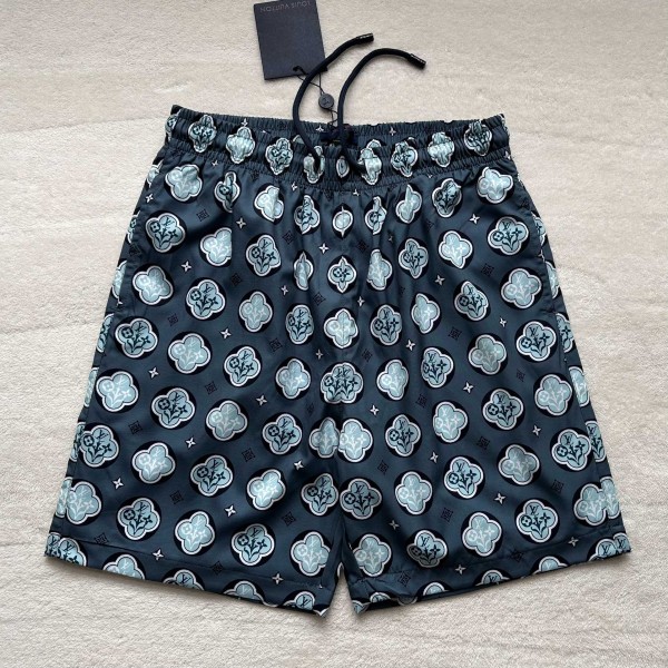 Louis Vuitton new full flower barrage beach sports leisure shorts