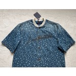 Louis Vuitton Polka Dot Print Denim Short Sleeve Shirt Jacket