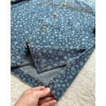 Louis Vuitton Polka Dot Print Denim Short Sleeve Shirt Jacket