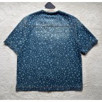 Louis Vuitton Polka Dot Print Denim Short Sleeve Shirt Jacket