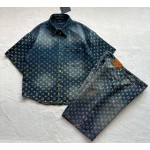 Louis Vuitton Symphony Gradient Jacquard Denim Suit • Shorts
