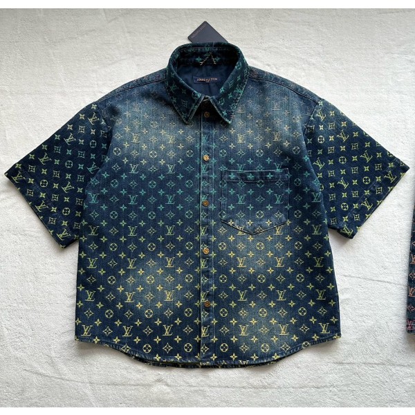 Louis Vuitton Symphony Gradient Jacquard Denim Suit Jacket