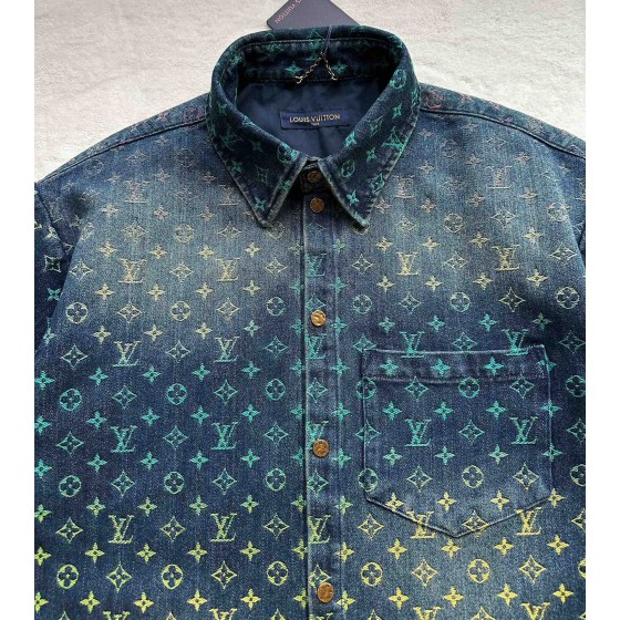 Louis Vuitton Symphony Gradient Jacquard Denim Suit Jacket