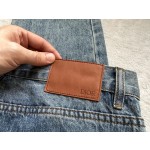 Dior spring and summer new casual tannin denim suit trousers