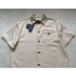 Prada… New Denim Cargo Short Sleeve Shirt Jacket