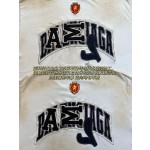 Balenciaga Heavy Industry Doing Old and Destroying Industrial Wind Embroidery   Flower Round Neck Short Sleeves