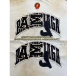 Balenciaga Heavy Industry Doing Old and Destroying Industrial Wind Embroidery   Flower Round Neck Short Sleeves