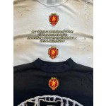 Balenciaga Heavy Industry Doing Old and Destroying Industrial Wind Embroidery   Flower Round Neck Short Sleeves