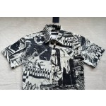 Louis Vuitton comic print denim short-sleeved jacket