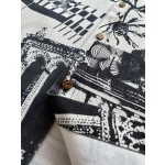 Louis Vuitton comic print denim short-sleeved jacket