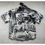 Louis Vuitton comic print denim short-sleeved jacket