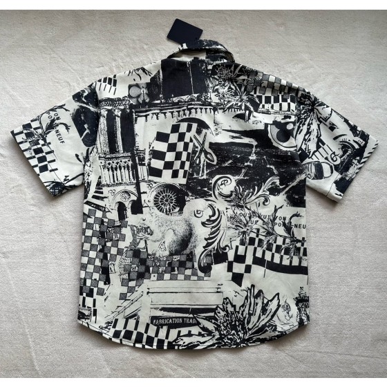 Louis Vuitton comic print denim short-sleeved jacket