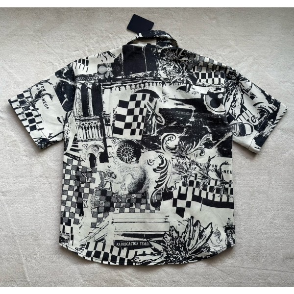 Louis Vuitton comic print denim short-sleeved jacket