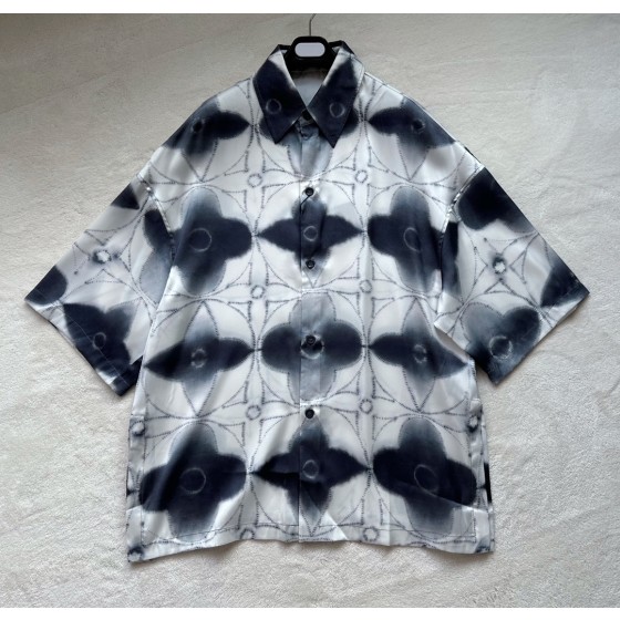 Louis Vuitton four-leaf clover dyed printed short-sleeved shirt