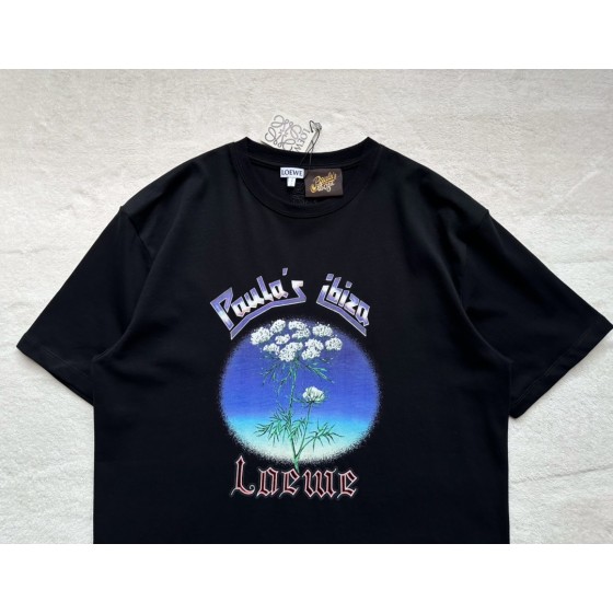 Loewe anise digital print round neck short sleeves