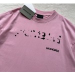 Balenciaga Chest and Back Shadow Print Crewneck Short Sleeves