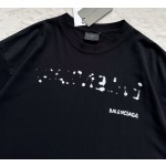 Balenciaga Chest and Back Shadow Print Crewneck Short Sleeves
