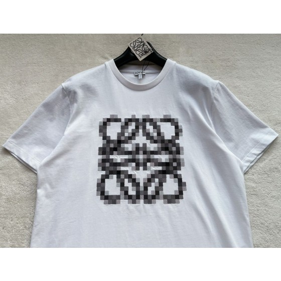 Loewe Mosaic Heavy Industry Embroidered Round Neck Short Sleeves