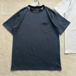 Dior knitted floral collar solid color round neck embroidery short sleeves