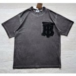Burberry new ink gray large letter short sleeve