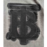 Burberry new ink gray large letter short sleeve