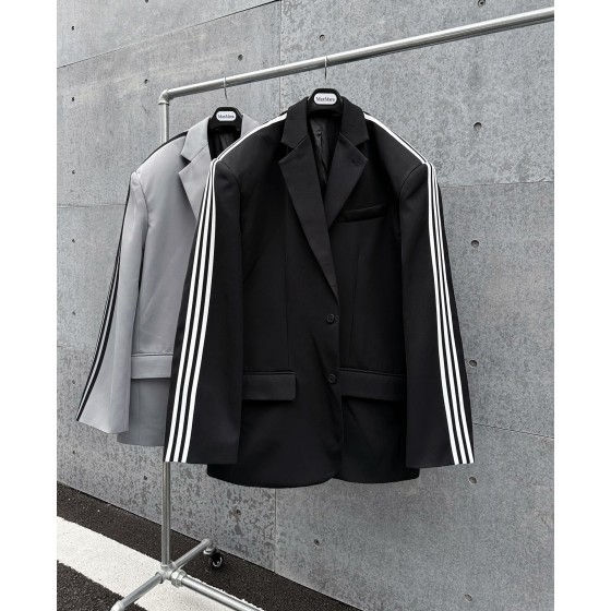 Balenciaga 23ss joint Adidas three-bar sports and leisure suit jacket