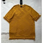 Fendi show FF large jacquard tassel knitted T-shirt