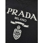 Prada wool and cashmere jersey-blend crewneck T-shirt