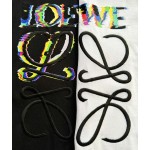 LOEWe...New Symphony Color Printing Embroidery Round Neck Short Sleeves