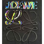 LOEWe...New Symphony Color Printing Embroidery Round Neck Short Sleeves