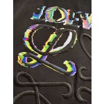LOEWe...New Symphony Color Printing Embroidery Round Neck Short Sleeves