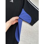 Balenciaga's new red and blue stitching sports three bars embroidery T-shirt