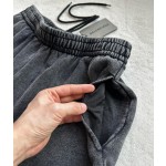 Balenciaga heavy industry wash ink black ➕ white embroidery sports shorts