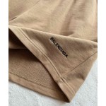 Balenciaga super western khaki embroidered track shorts
