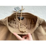 Balenciaga super western khaki embroidered track shorts