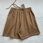 Balenciaga super western khaki embroidered track shorts
