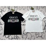 Gucci's latest iconic GG horizontal stripe colorful phantom rabbit current letter T-shirt
