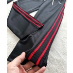 Celine 23 spring and summer new red and black color ribbon sports suit trousers