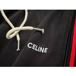 Celine 23 spring and summer new red and black color ribbon sports suit trousers