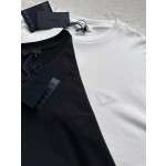 Prada new dark pattern triangle logo embroidery long sleeves