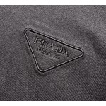 Prada new dark pattern triangle logo embroidery long sleeves