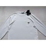 Prada New Triangle Pocket Long Sleeve T-Shirt