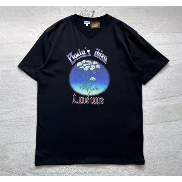 Loewe anise digital print round neck short sleeves